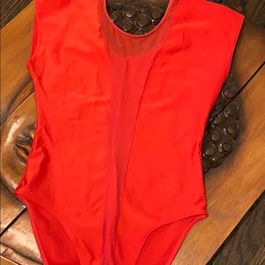 American Apparel bodysuit with sheer center detail